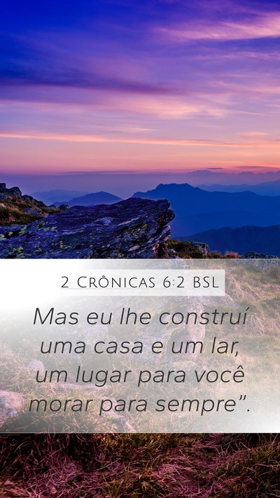 2 Crônicas 6:2 BSL Bible Verse Image