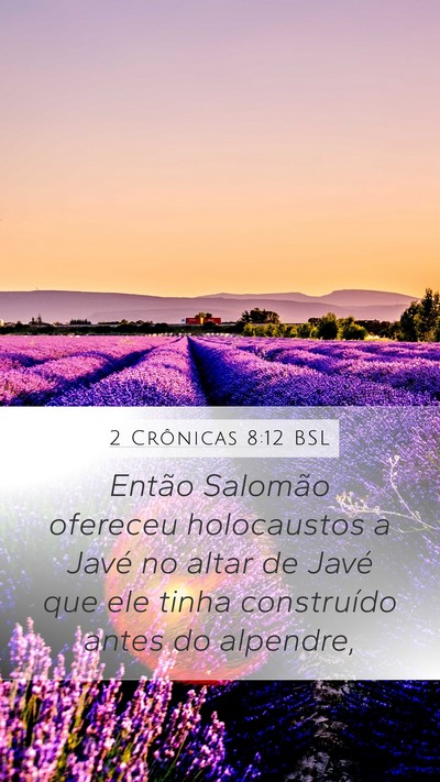 2 Crônicas 8:12 BSL Bible Verse Image