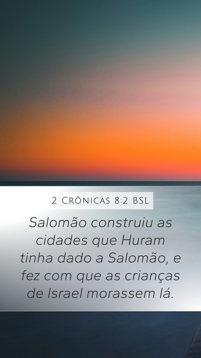 2 Crônicas 8:2 BSL Bible Verse Image