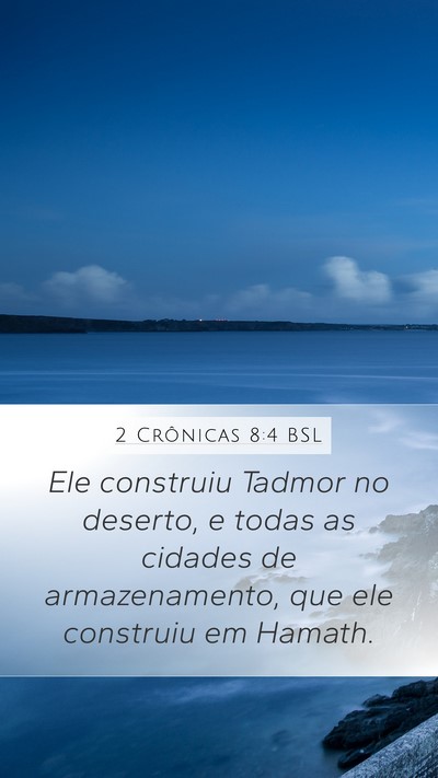 2 Crônicas 8:4 BSL Bible Verse Image