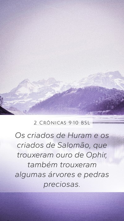 2 Crônicas 9:10 BSL Bible Verse Image