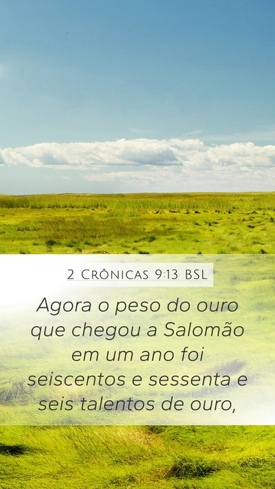 2 Crônicas 9:13 BSL Bible Verse Image