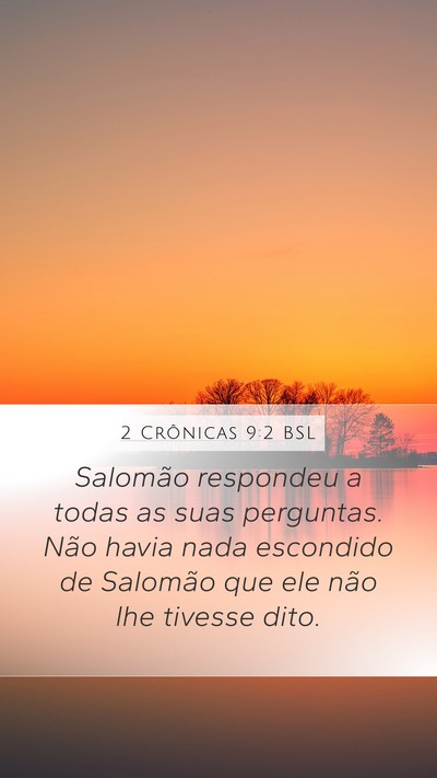 2 Crônicas 9:2 BSL Bible Verse Image