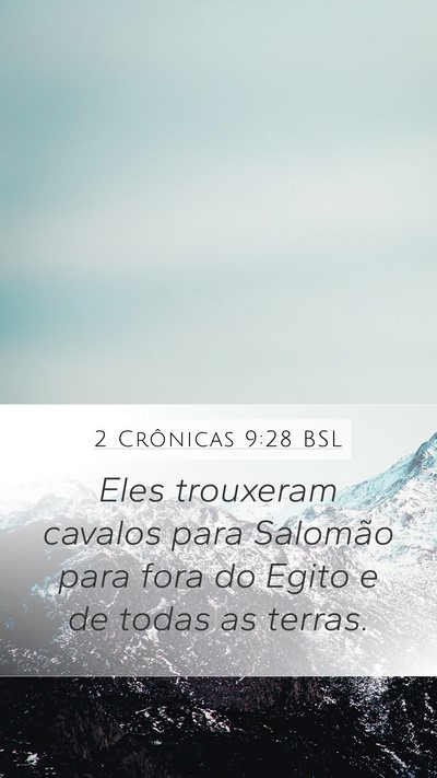 2 Crônicas 9:28 BSL Bible Verse Image