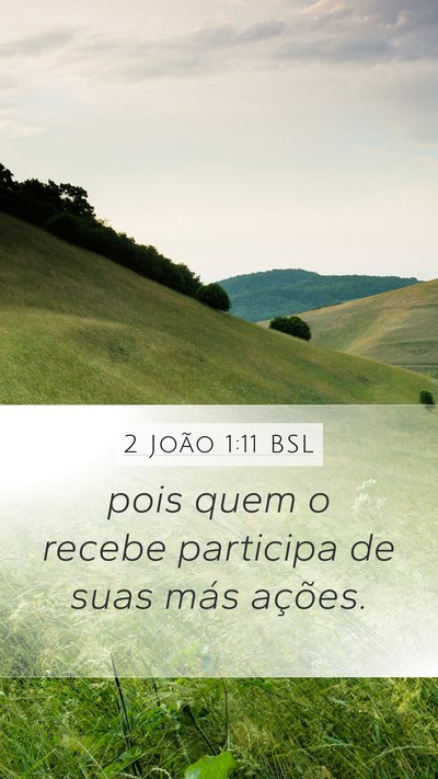 2 João 1:11 BSL Bible Verse Image