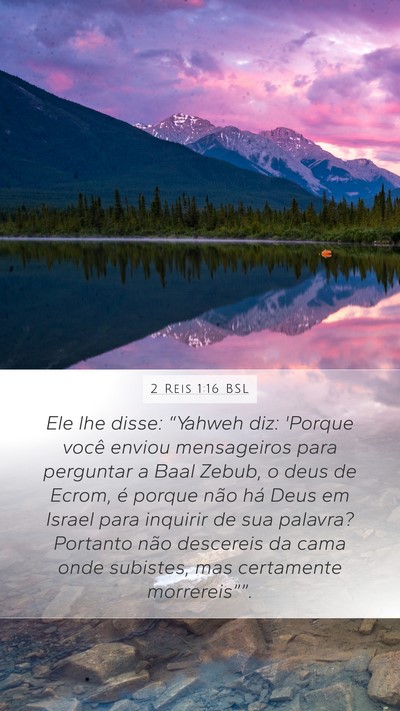 2 Reis 1:16 BSL Bible Verse Image