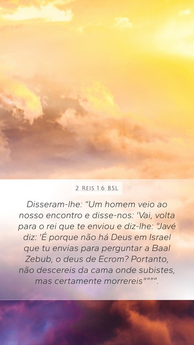 2 Reis 1:6 BSL Bible Verse Image
