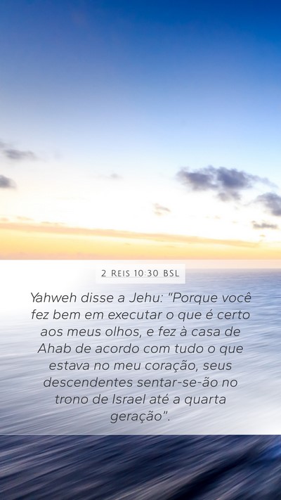 2 Reis 10:30 BSL Bible Verse Image