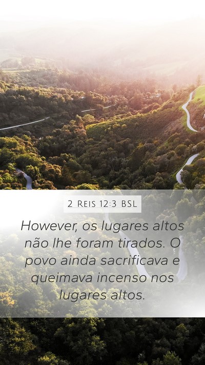 2 Reis 12:3 BSL Mobile Phone Wallpaper - However, os lugares altos não lhe foram tirados. - Mobile Bible Verse Wallpaper
