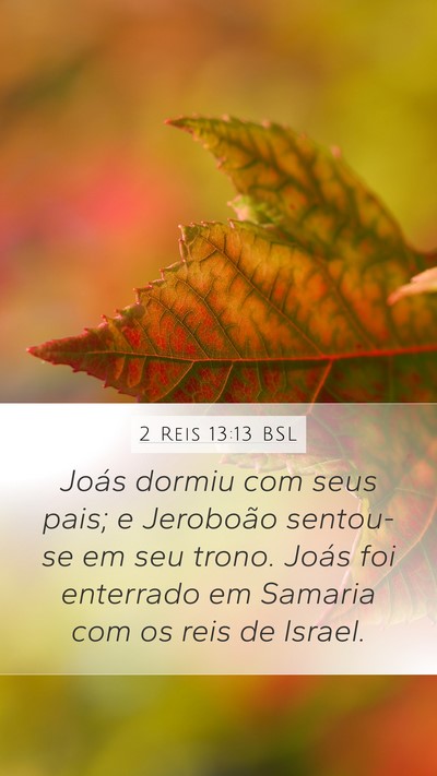 2 Reis 13:13 BSL Bible Verse Image