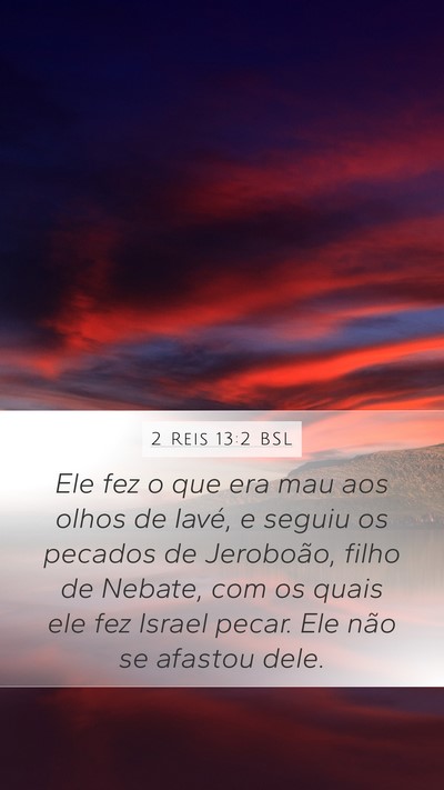 2 Reis 13:2 BSL Bible Verse Image
