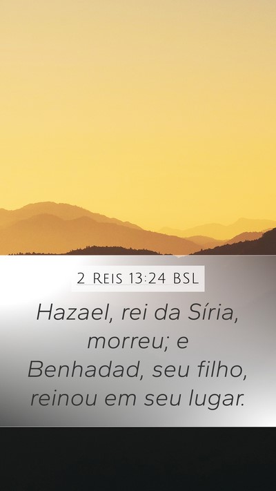 2 Reis 13:24 BSL Bible Verse Image