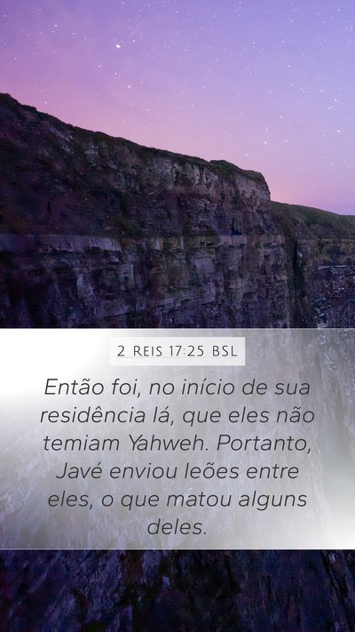2 Reis 17:25 BSL Bible Verse Image