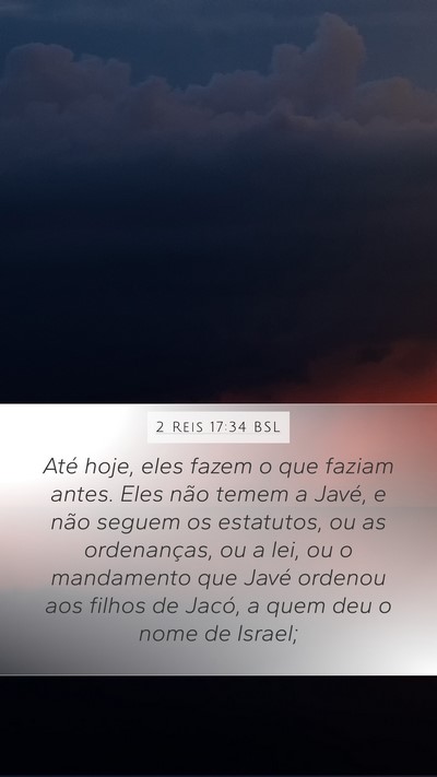 2 Reis 17:34 BSL Bible Verse Image