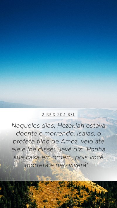 2 Reis 20:1 BSL Bible Verse Image