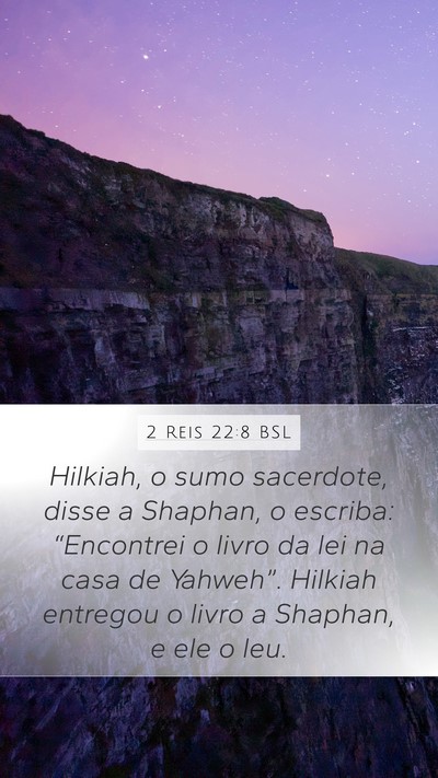 2 Reis 22:8 BSL Bible Verse Image
