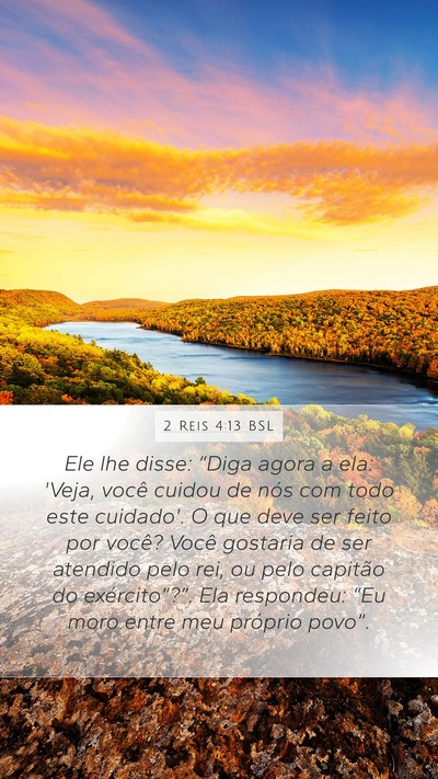 2 Reis 4:13 BSL Bible Verse Image