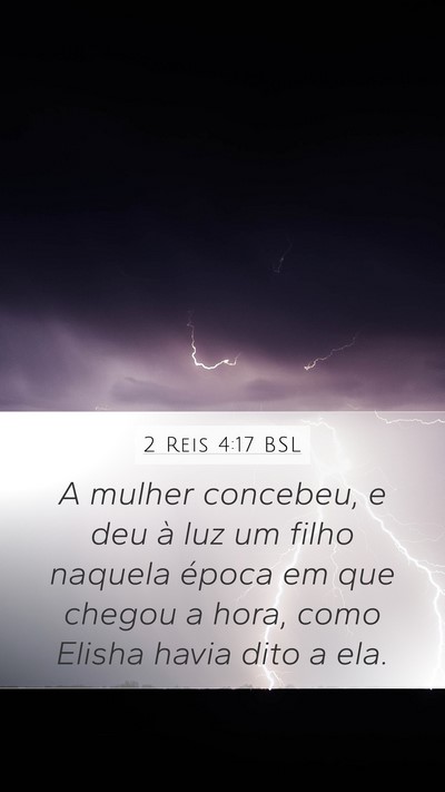 2 Reis 4:17 BSL Mobile Phone Wallpaper - A mulher concebeu, e deu à luz um filho naquela - Mobile Bible Verse Wallpaper