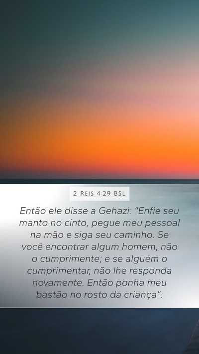 2 Reis 4:29 BSL Bible Verse Image