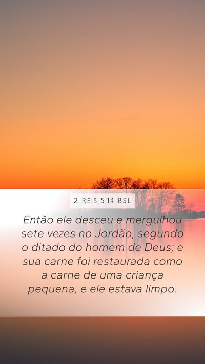 2 Reis 5:14 BSL Bible Verse Image