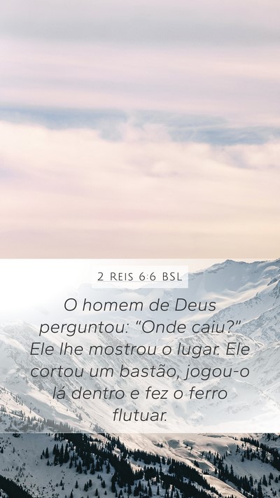2 Reis 6:6 BSL Bible Verse Image