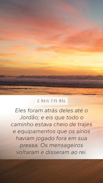2 Reis 7:15 BSL Bible Verse Image