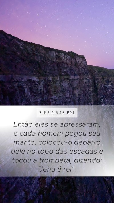 2 Reis 9:13 BSL Bible Verse Image