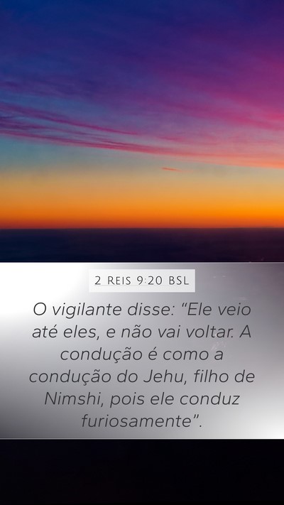 2 Reis 9:20 BSL Bible Verse Image