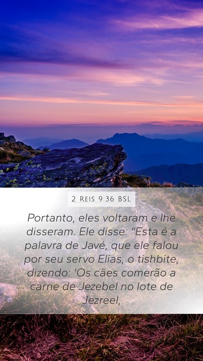 2 Reis 9:36 BSL Bible Verse Image
