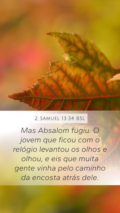 2 Samuel 13:34 BSL Bible Verse Image