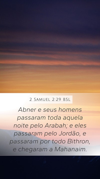 2 Samuel 2:29 BSL Bible Verse Image