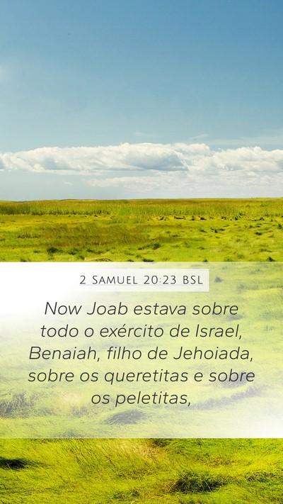 2 Samuel 20:23 BSL Bible Verse Image