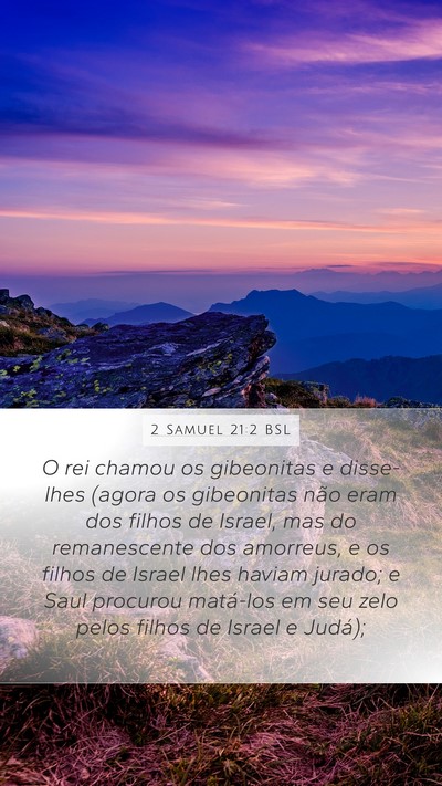 2 Samuel 21:2 BSL Bible Verse Image