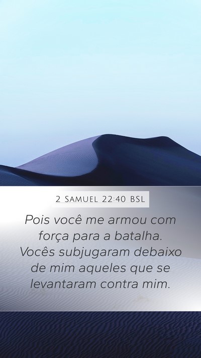 2 Samuel 22:40 BSL Bible Verse Image