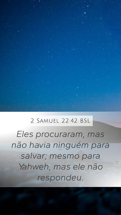 2 Samuel 22:42 BSL Bible Verse Image