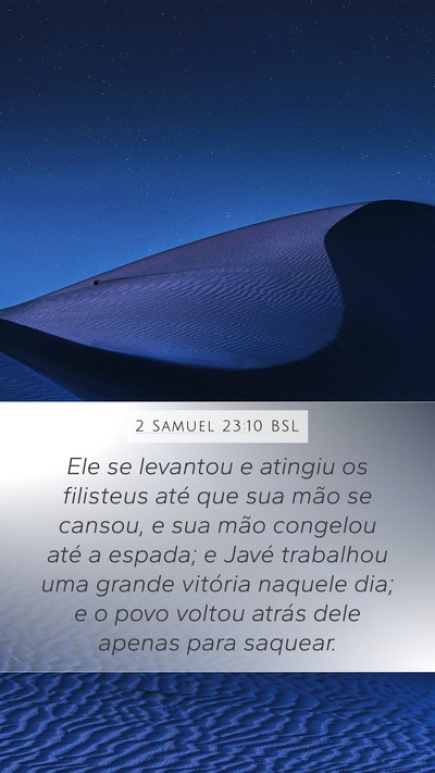 2 Samuel 23:10 BSL Bible Verse Image