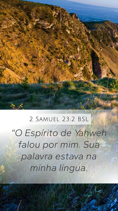 2 Samuel 23:2 BSL Bible Verse Image