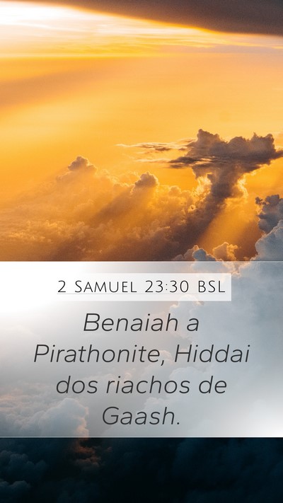 2 Samuel 23:30 BSL Bible Verse Image