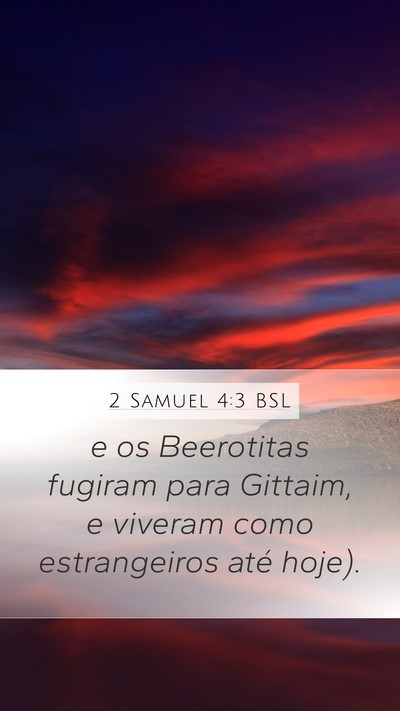 2 Samuel 4:3 BSL Bible Verse Image