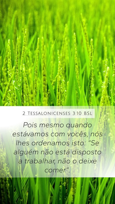 2 Tessalonicenses 3:10 BSL Bible Verse Image