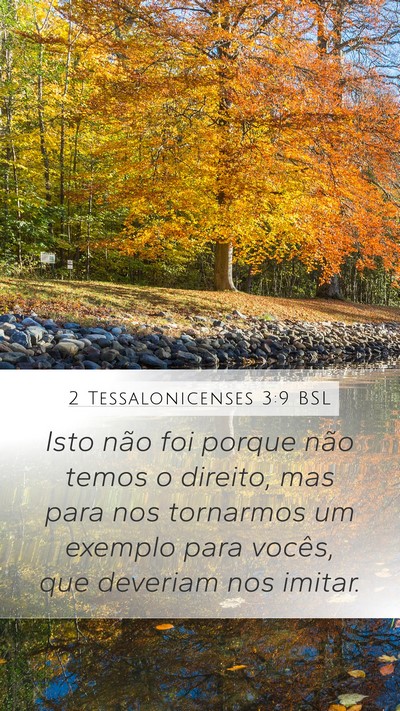2 Tessalonicenses 3:9 BSL Bible Verse Image