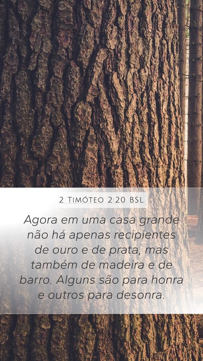 2 Timóteo 2:20 BSL Bible Verse Image
