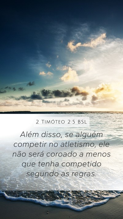 2 Timóteo 2:5 BSL Bible Verse Image
