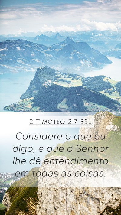 2 Timóteo 2:7 BSL Bible Verse Image
