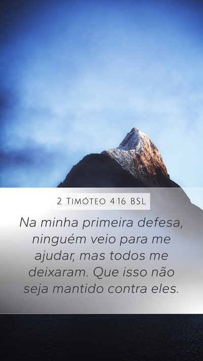 2 Timóteo 4:16 BSL Bible Verse Image