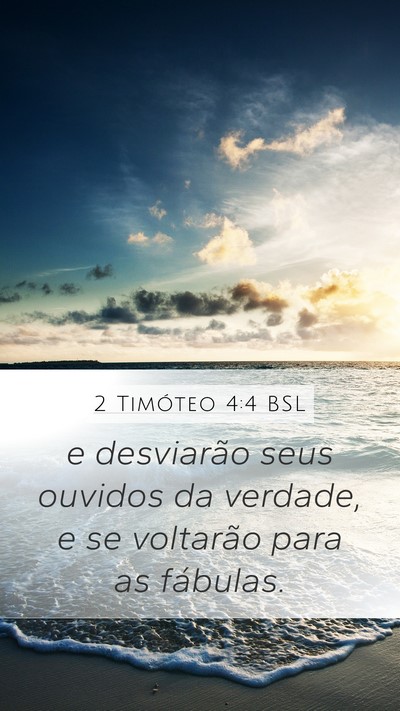 2 Timóteo 4:4 BSL Bible Verse Image