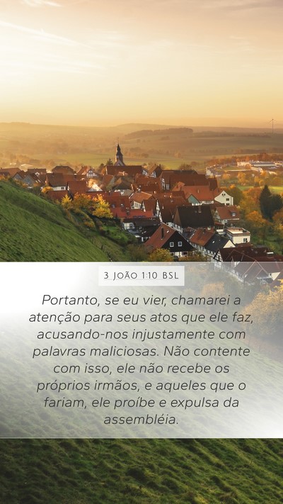 3 João 1:10 BSL Bible Verse Image
