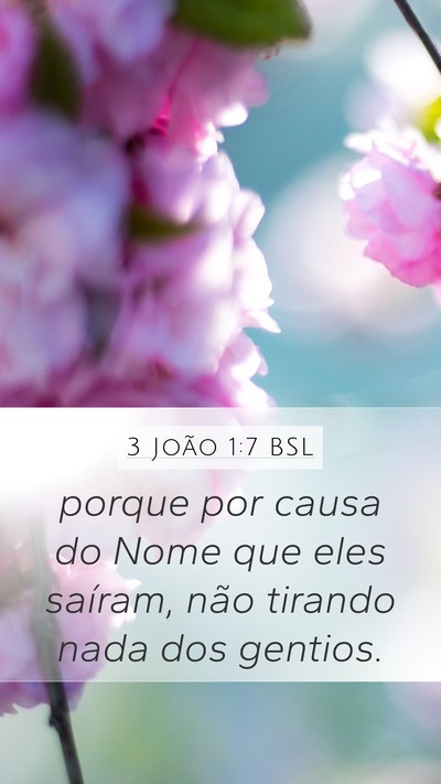 3 João 1:7 BSL Bible Verse Image