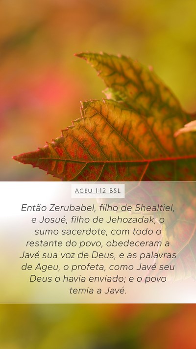 Ageu 1:12 BSL Bible Verse Image