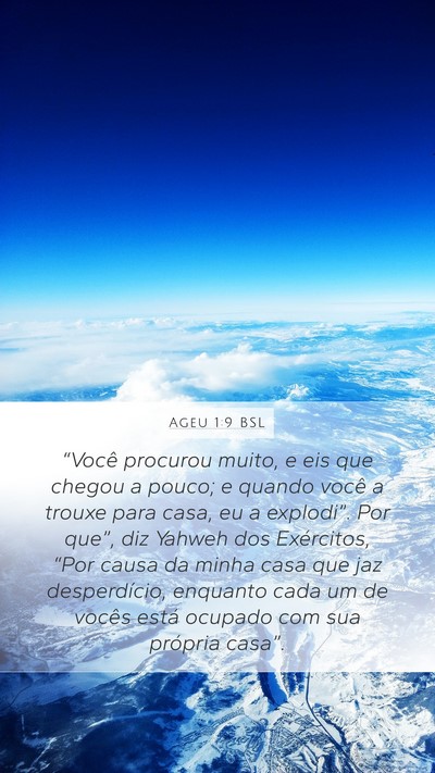 Ageu 1:9 BSL Bible Verse Image